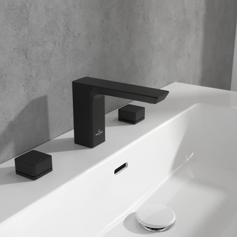 Lifestyle image of Villeroy & Boch Subway 3.0 Matt Black Three-Hole Basin Mixer